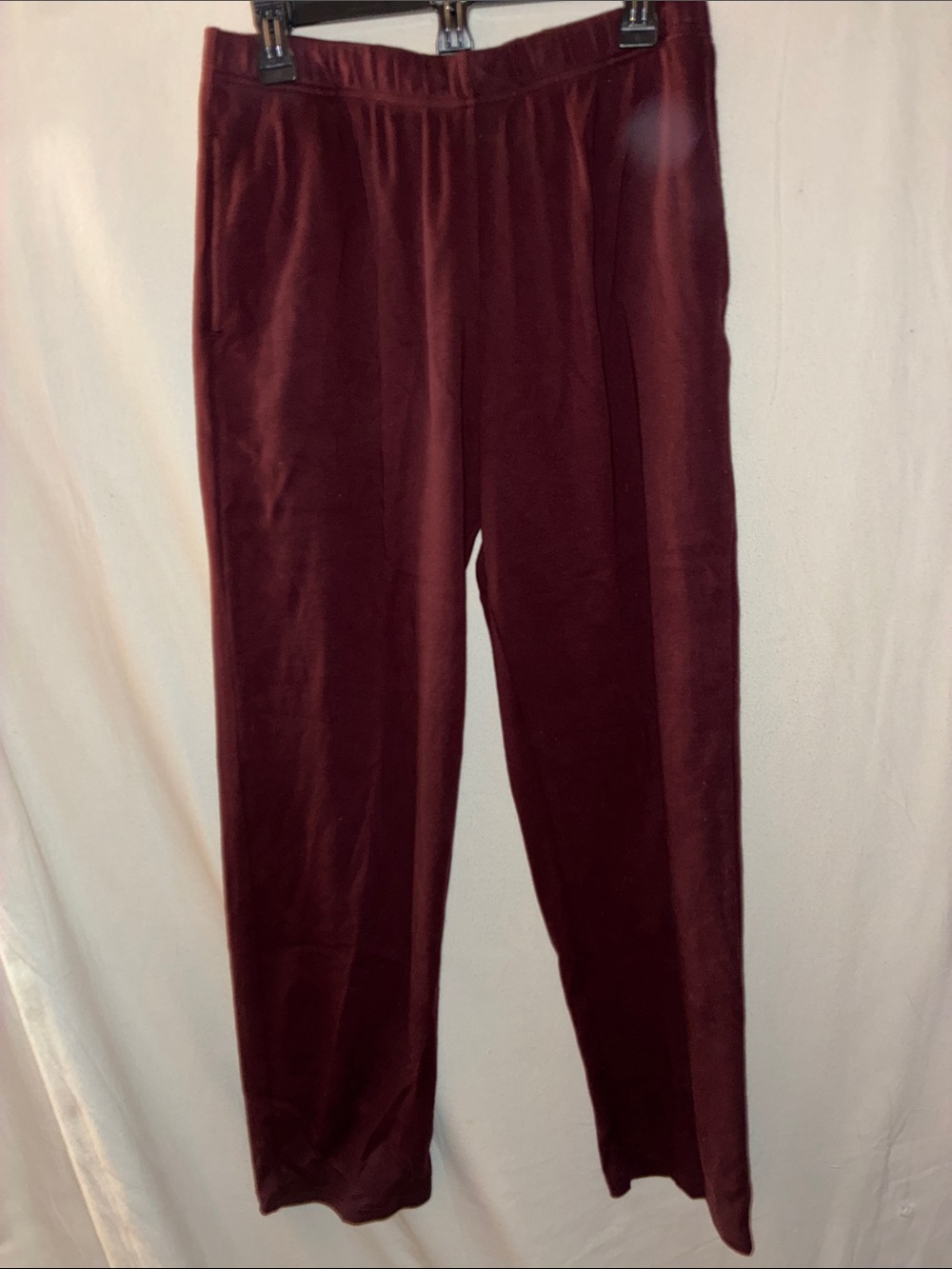 Basic Editions Elastic Waist Purple Pants